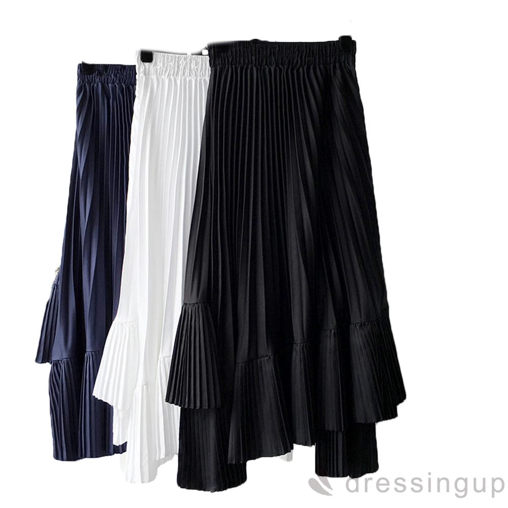 Chân Váy Chữ A Xếp Li Bằng Vải Chiffon Cho Nữ