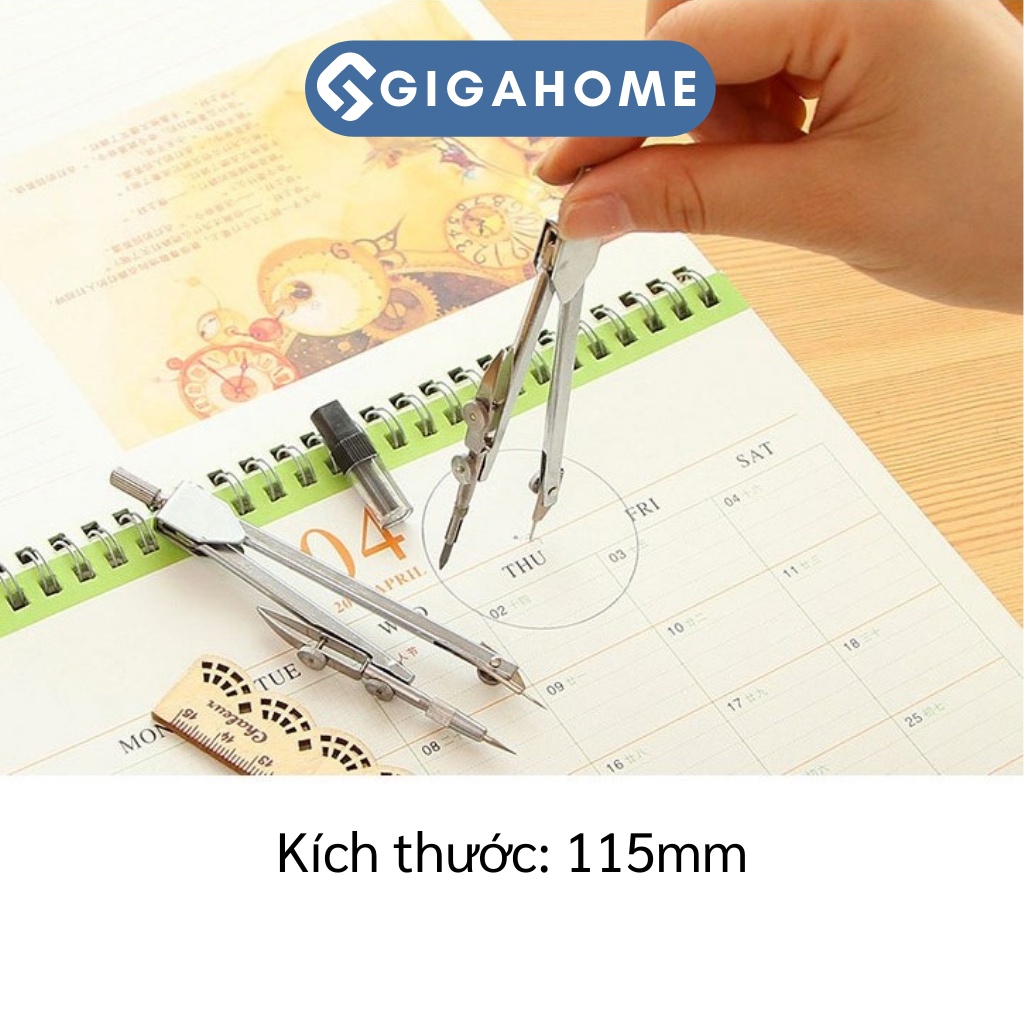 Bộ Compa Kim Loại GIGAHOME Thiết Kế Thoải Mái Chuyên Dùng Cho Học Sinh 8510