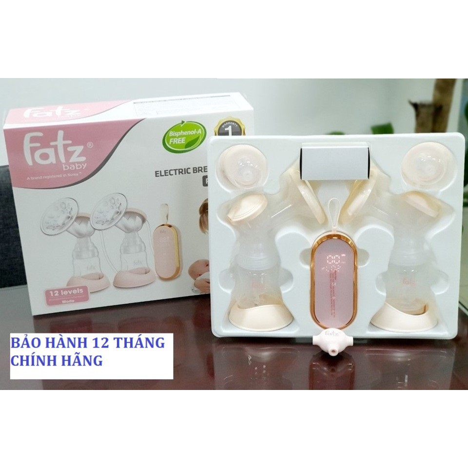 (Tặng 100 tăm bông trẻ Em) Máy hút sữa điện đôi có pin sạc Fatz Fatzbaby Resonance 5 (FB1180VNG, FB1180VNH, FB1180VN)