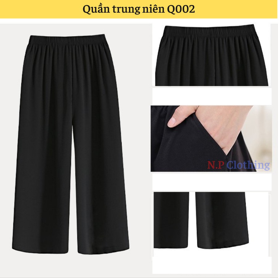 Quần Thun Trung Niên Cao cấp Q002, Mẫu Phong Cách Tây Âu, Kiểu Quần Trung Tuổi Sang Trọng | Thời trang Trung Niên