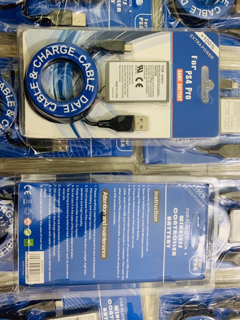 Pin thay thế tay cầm ps4 kèm cable usb không bảo hành không đổi trả Pin tay PS4 battery kèm dây sạc usb
