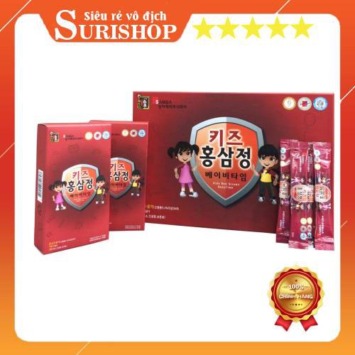 Nước Hồng Sâm Trẻ Em Baby Sanga Hàn Quốc Hỗ Trợ Tăng Miễn Dịch Cho Bé Từ 18 Tháng Hộp 30 Gói