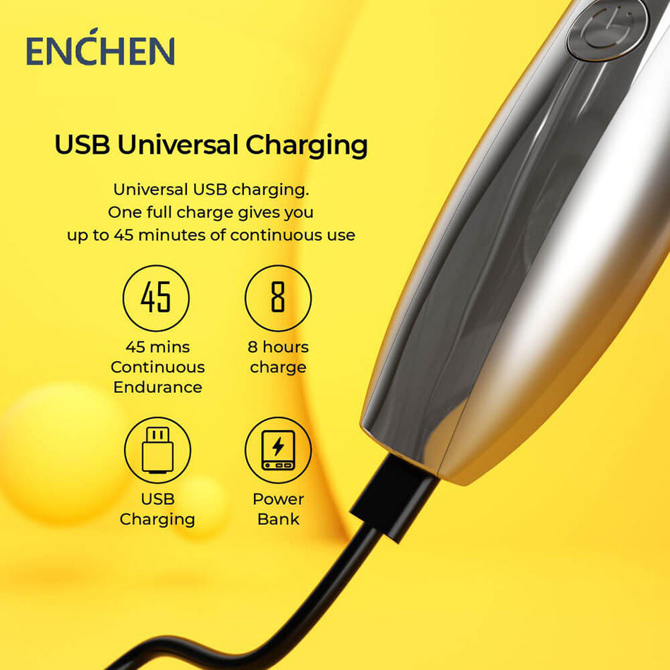 ENCHEN (Hàng Mới Về) máy cạo râu Cắt Tóc Xiaomi 55db 8000r / M Chất Lượng Cao