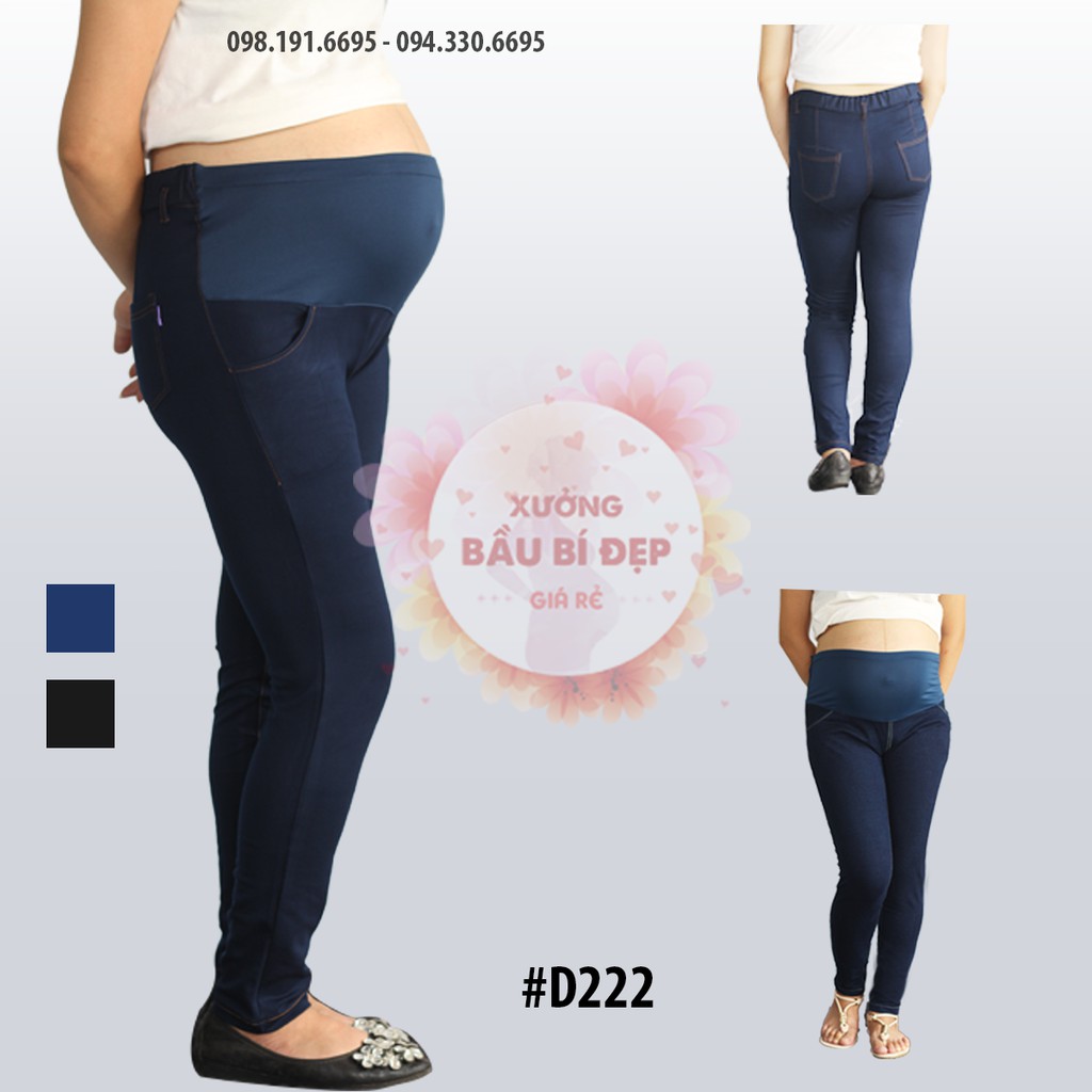 QUẦN BẦU GIẢ JEAN - LEGGING BẦU JEAN