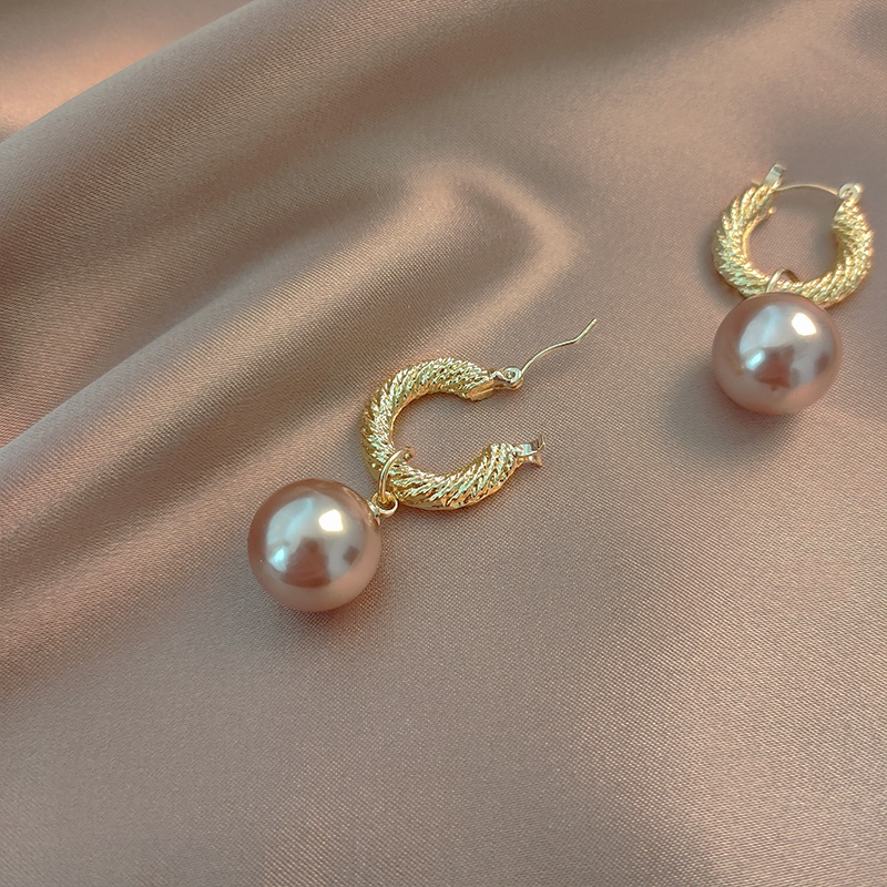 MOCHASHUVintage Ngọc Trai Mặt Dây Chuyền Bông Tai Phong Cách Hàn Quốc Mạ Vàng Bông Tai Nữ Mới 2023 Phụ Kiện Thời Trang