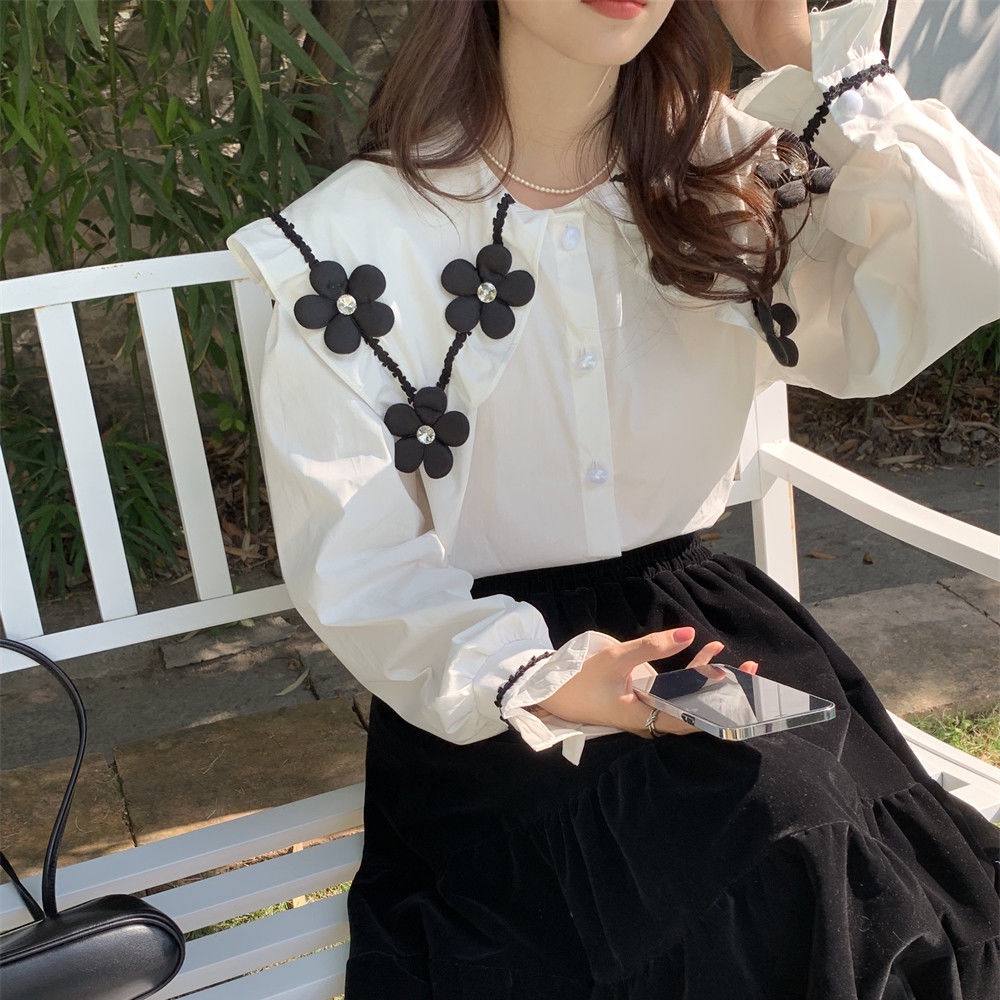Áo Sơ Mi Cổ Búp Bê Thời Trang Dành Cho Nữ Edge