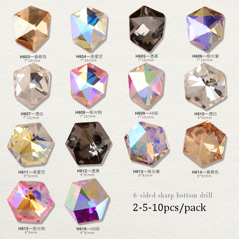 2 viên đá pha lê dạng khối, hình lục giác