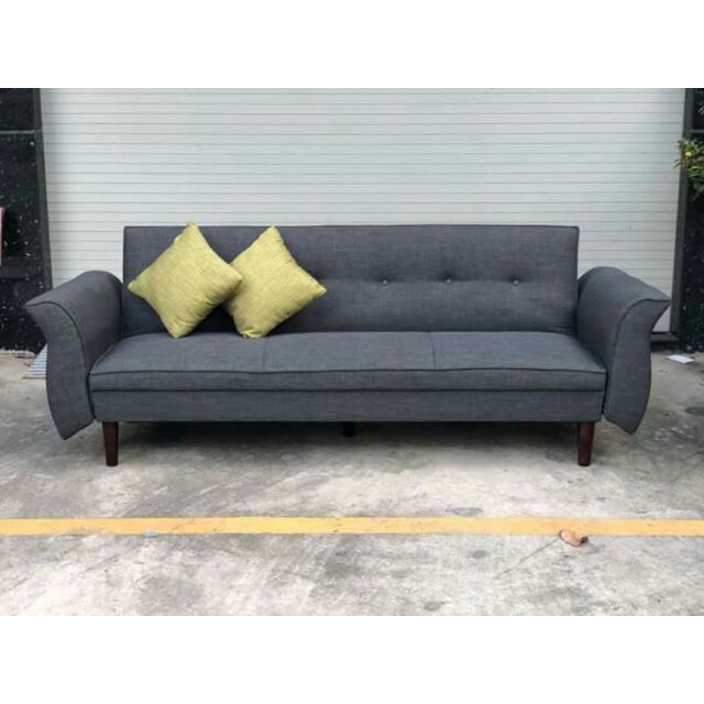 Ghế sofa giường tay cong kiểu cá tính dài 2m, bật rộng nằm 1m2