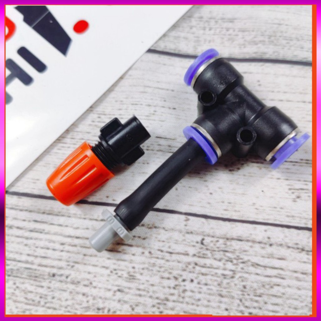 5 Béc phun sương 1 tia nhựa, kèm nối nhanh ống 8mm, dùng tưới cây, tưới lan