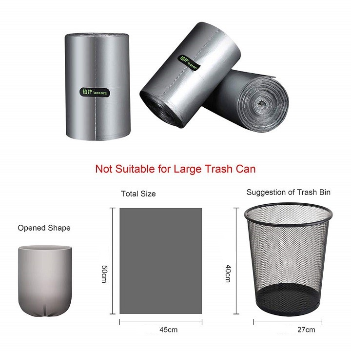 Cuộn 110 chiếc túi đựng rác bền dai tự hủy bảo vệ môi trường