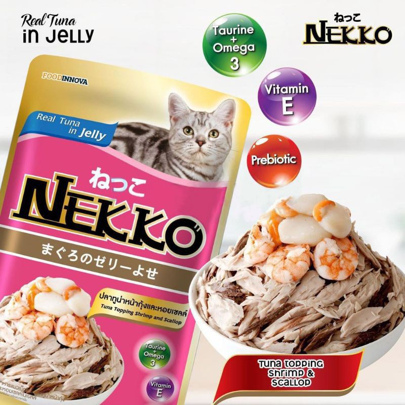 Pate Nekko cho Mèo gói 70g nhiều vị