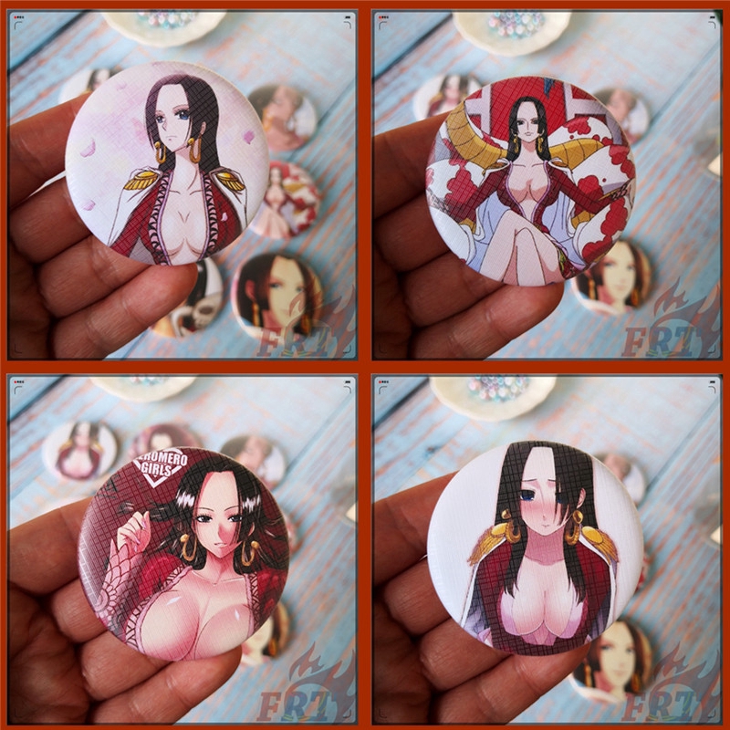 ☠ One Piece Character 05 ：Boa Hancock - Anime Cosplay Badge Cài áo ☠ 1Pc 58MM Collection Brooches Pins for Backpack Clothes（Boa Hancock Series ：9 Styles）