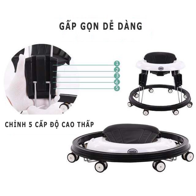 Xe tập đi tròn cao cấp