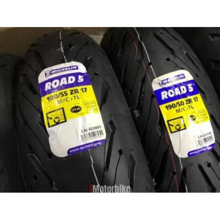 Lốp xe Michelin  Pilot Road 5 cho xe PKL 300-1000CC kích cỡ 120/60/17 150/70/17 160/60/17 180/55/17 190/55/17