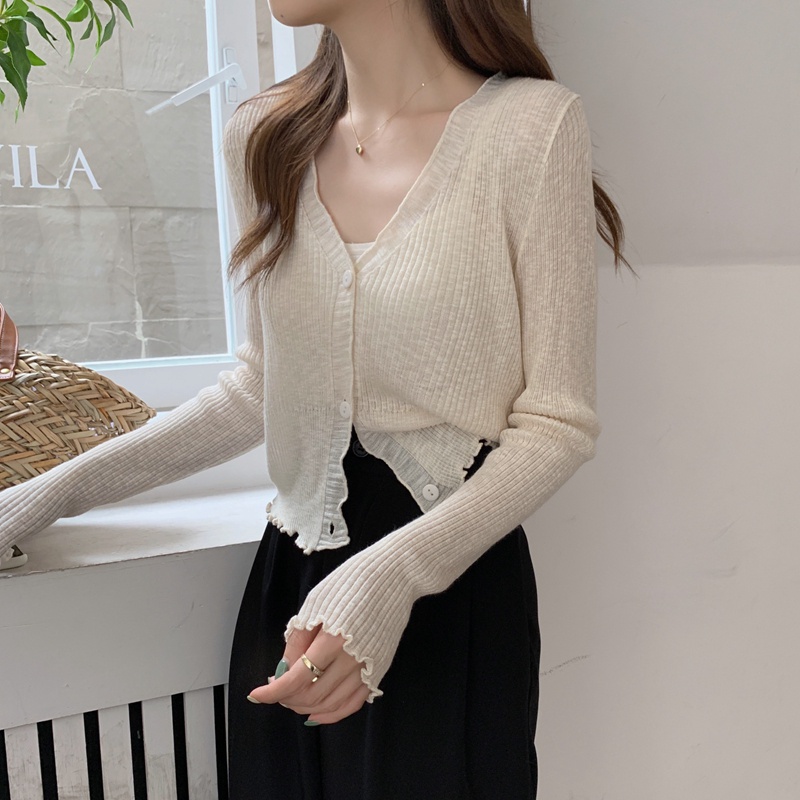 Áo Khoác Cardigan Dệt Kim Mỏng Tay Dài Chống Nắng 51927