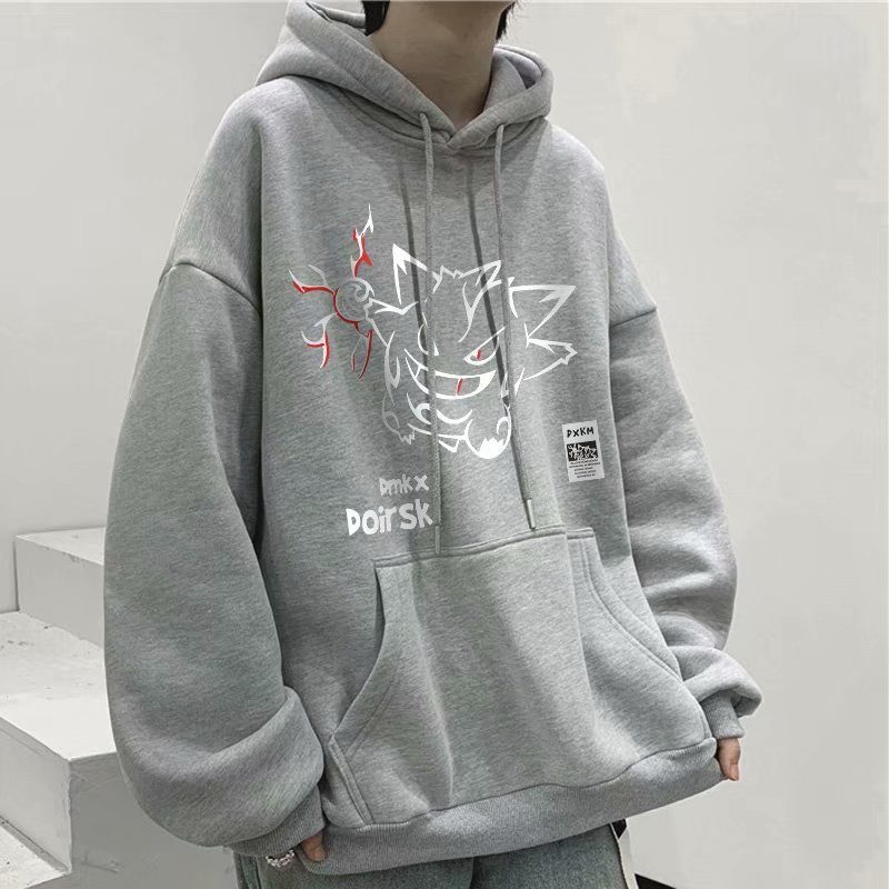 Áo hoodie nam 5 màu họa tiết hoạt hình độc đáo phong cách hip hop