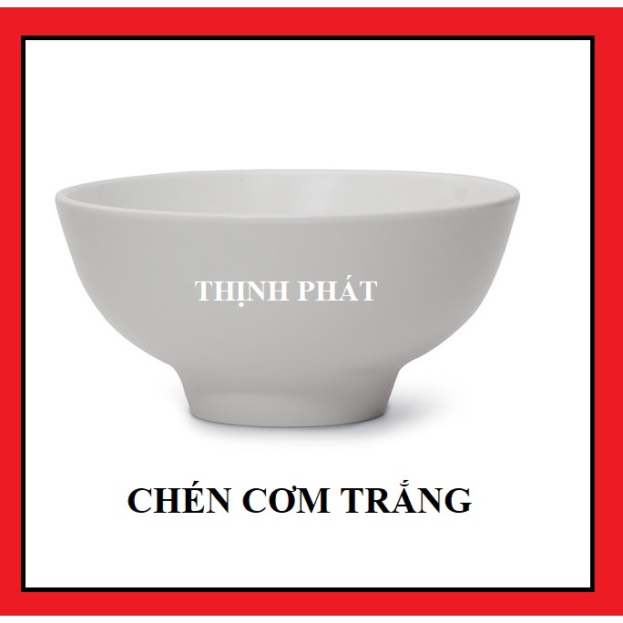 Bộ 10 CHÉN NHỰA MELAMINE TRẮNG CAO CẤP