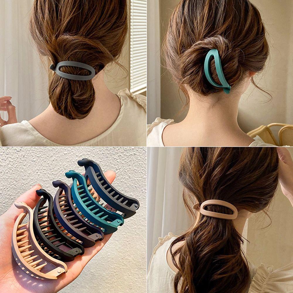 Kẹp Tóc Hình Oval Rỗng Phong Cách Retro Thời Trang Cho Nữ