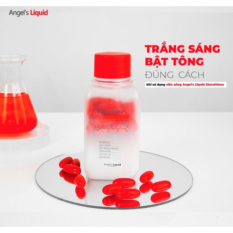 Viên uống trắng da, cấp nước, chống lão hóa Angel's Liquid Glutathione Ever Collagen 72 viên của Hàn Quốc l