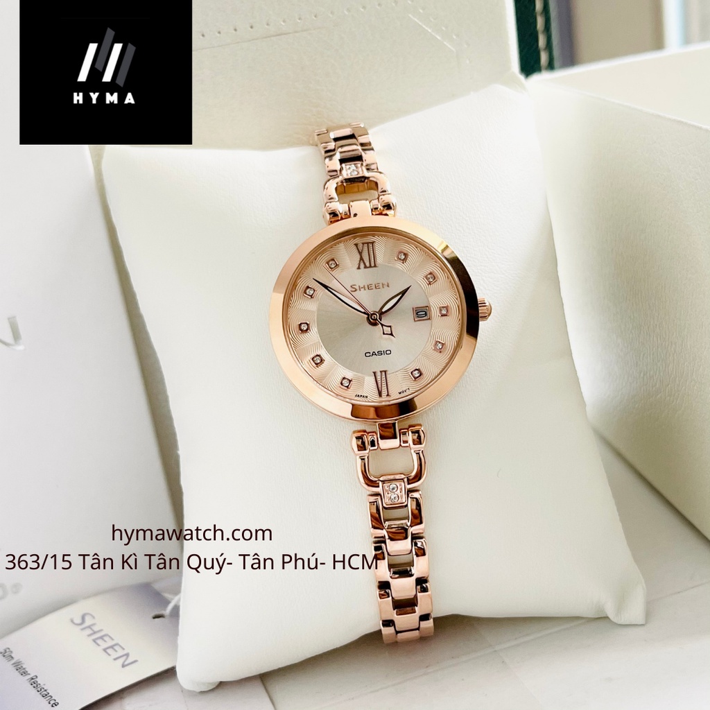 Đồng hồ nữ cao cấp Casio SHEEN SHE 4055PG-4A Bảo hành 1 năm Hyma watch