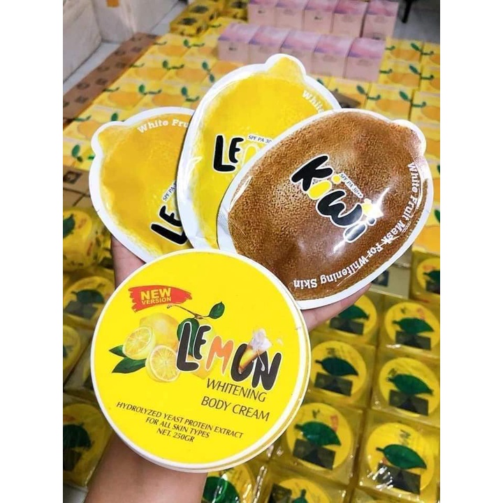 COMBO Ủ TRẮNG LEMON CHANH & KEM BODY LEMON