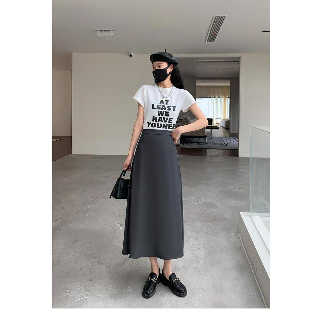 Chân Váy Chữ A Lưng Cao Xinh Xắn Dễ Phối Đồ Theo Phong Cách 62019