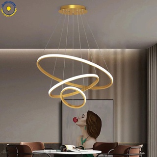 Đèn thả, đèn thả trần 3 vòng led cao cấp trang trí phòng khách, phòng ngủ, bàn ăn hiện đại sang trọng (Bảo hành 2 năm)