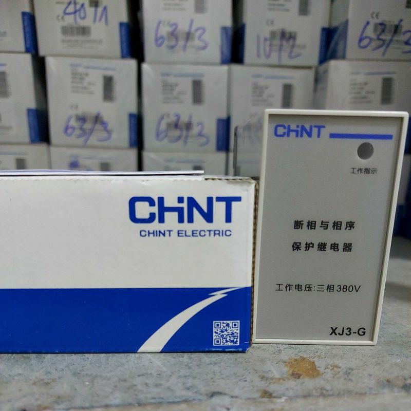 [RELAY/RƠ-LE] (Hàng mới SX 2021) Rơ le bảo vệ pha chống mất pha, chống đảo pha Chint XJ3-G 380V