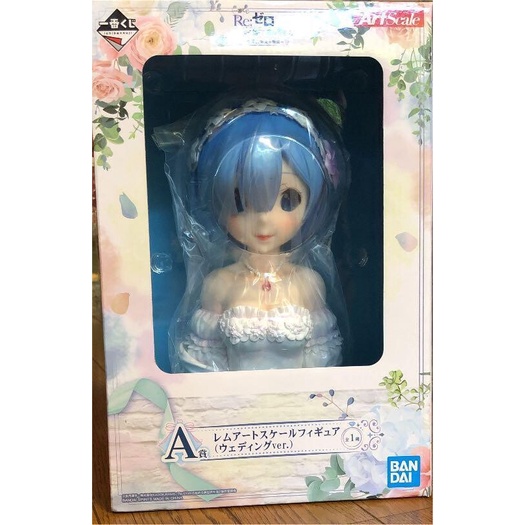 Mô Hình Chính Hãng Anime Re:Zero, Rem, ArtScale, Bust, Ichiban Kuji Giải A, Wedding Ver, Bandai Spirits, Nhật Bản