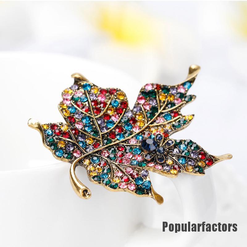 Bông Tai Hình Chiếc Lá Đính Đá Nhiều Màu Sắc