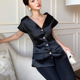 Áo tafta nút tay ngắn , Peace House Clothing