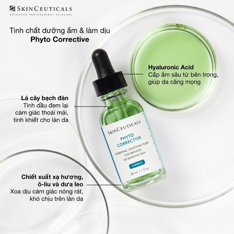 [TEM CÔNG TY] Serum Skinceuticals Phyto Corrective 30ml Giảm Kích Ứng, Giảm Đỏ Cho Da