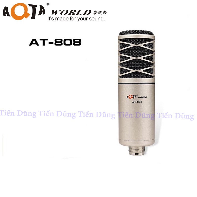 Mic thu âm Aqta AT808 chạy nguồn 5v dùng cho các sound card thu âm chuyên để ghi âm , karaoke, livestream BH 6 tháng