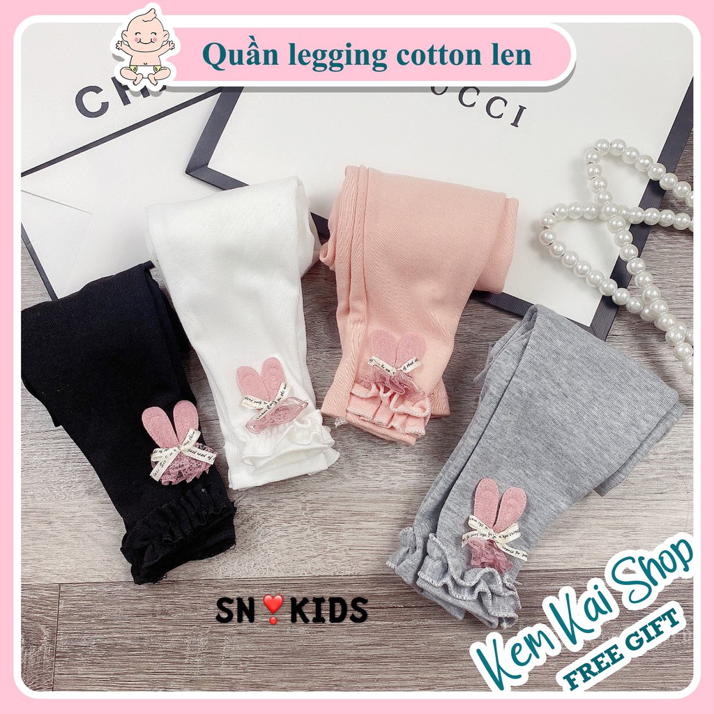 Quần legging cho bé gái chất thun co dãn màu siêu đẹp, quần tất không bàn cho bé