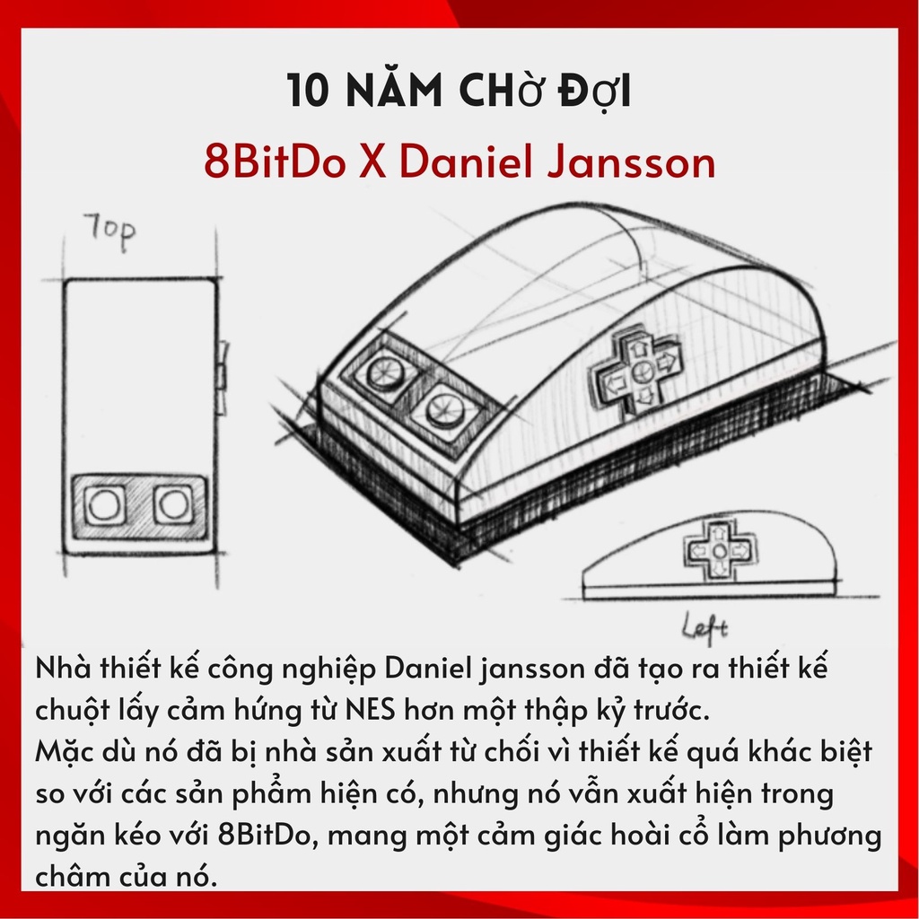 Chuột Không Dây 8Bitdo N30 Phong Cách Cổ Điển #D touch panel Cuộn