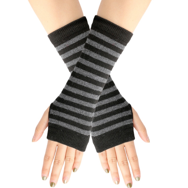 Găng Tay Len Hở Ngón Màu Sắc Thời Trang