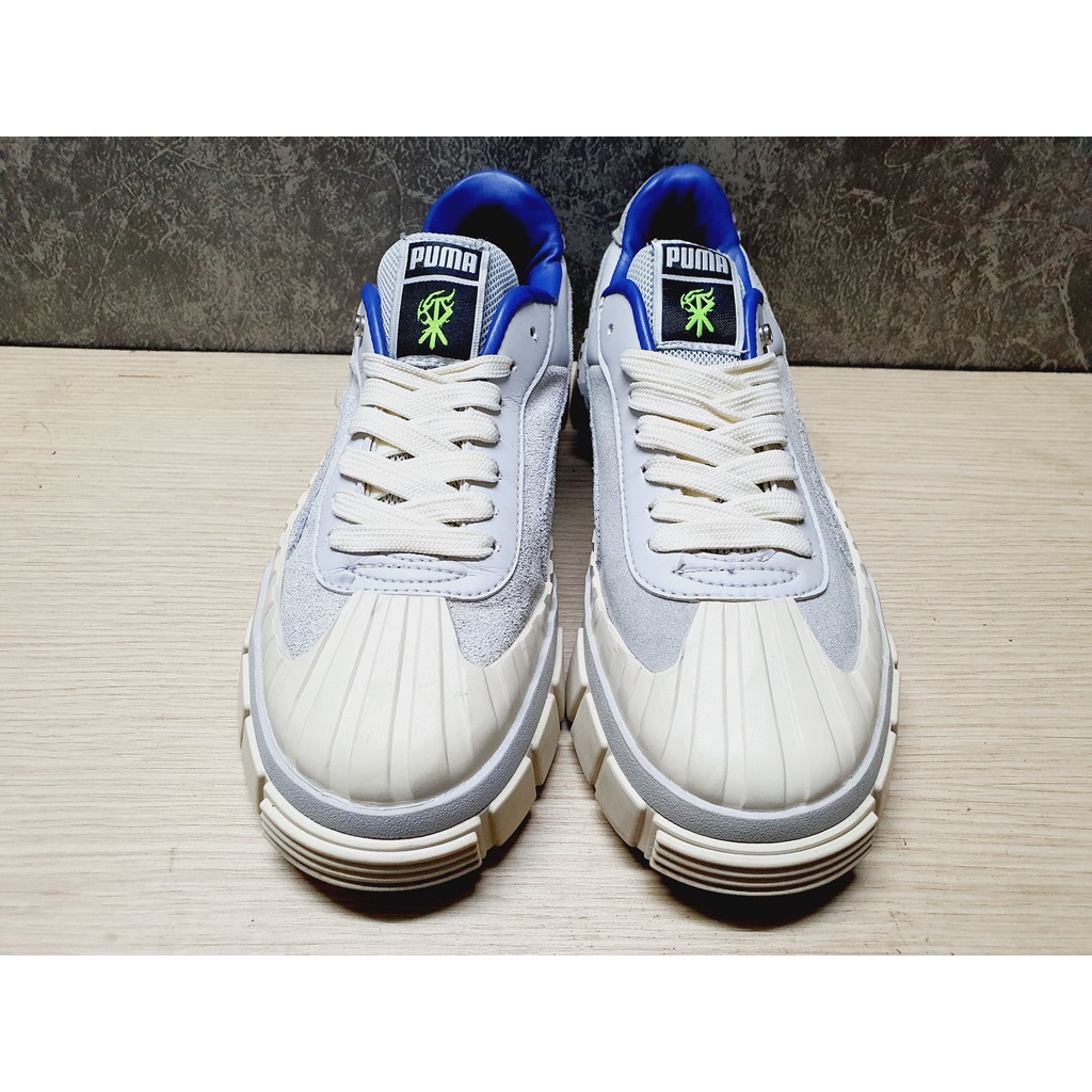 2hand  Giày Pu.ma xanh phối da lộn