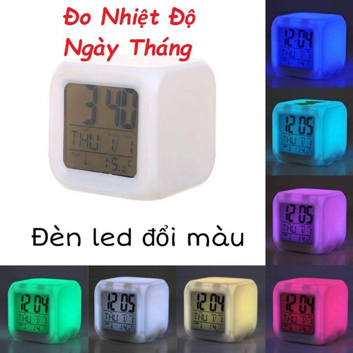 Đồng Hồ Báo Thức Điện Tử Để Bàn Màn Hình LED Đa Chức Năng: Thời Gian, Lịch, Báo Thức, Nhiệt Độ ( Mẫu mới 2021)