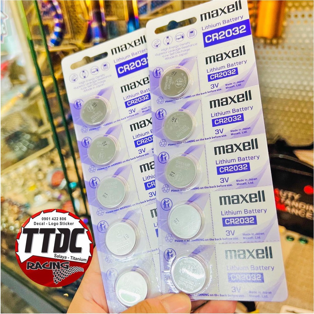 Pin Maxell CR2032 Made In Japan gắn thay thế các loại remote smartkey