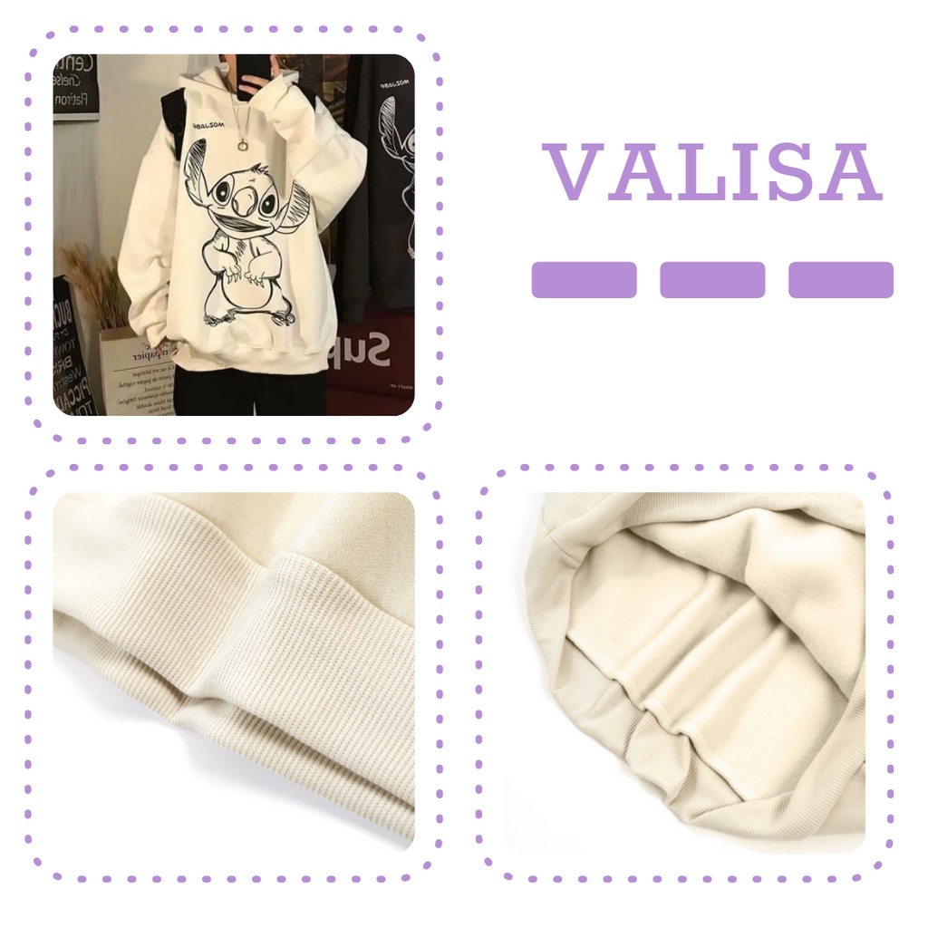 Áo hoodie nữ form rộng chất dày hàn quốc có mũ giá rẻ HOẠT HÌNH H06 | BigBuy360 - bigbuy360.vn