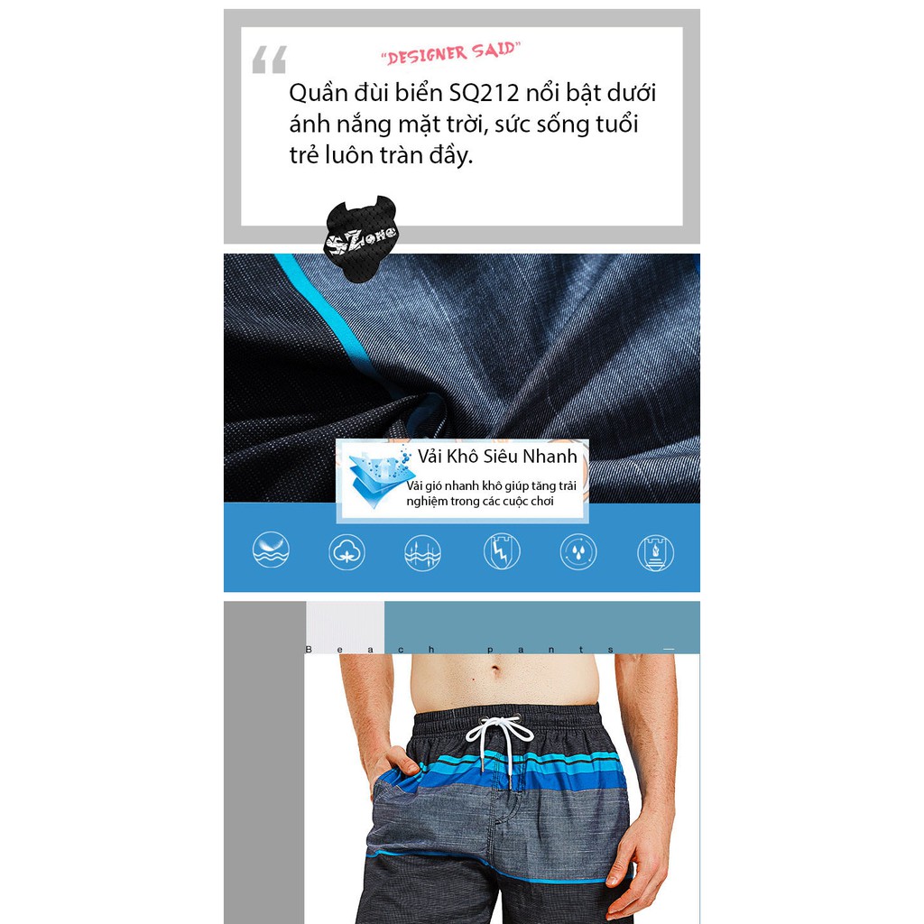 {FreeShip} Quần gió đi biển nam vải dù SQ212 | BigBuy360 - bigbuy360.vn