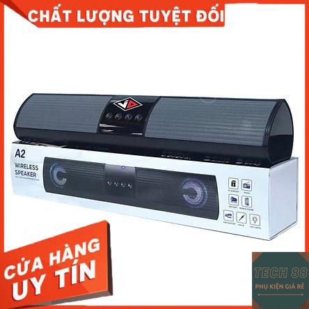 Loa bluetooth speaker A2 dáng dài 2 loa cực đỉnh, kiểu dáng sang trọng hỗ trợ thẻ nhớ, đài FM cao cấp