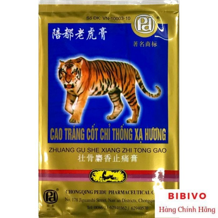 100 Gói Cao Dán Con Cọp Loại 7 Chữ - (Gói/ 4 Miếng) - 400 Miếng