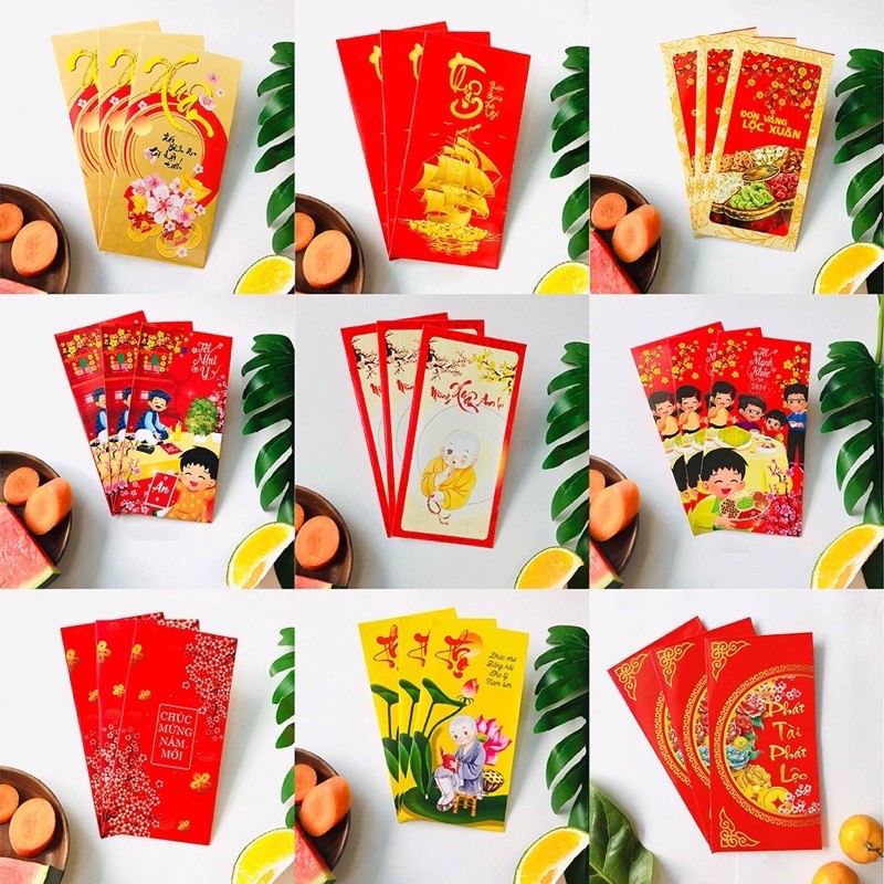 Combo 10 Bao Lì Xì 2023 Quý Mão Đủ Mẫu