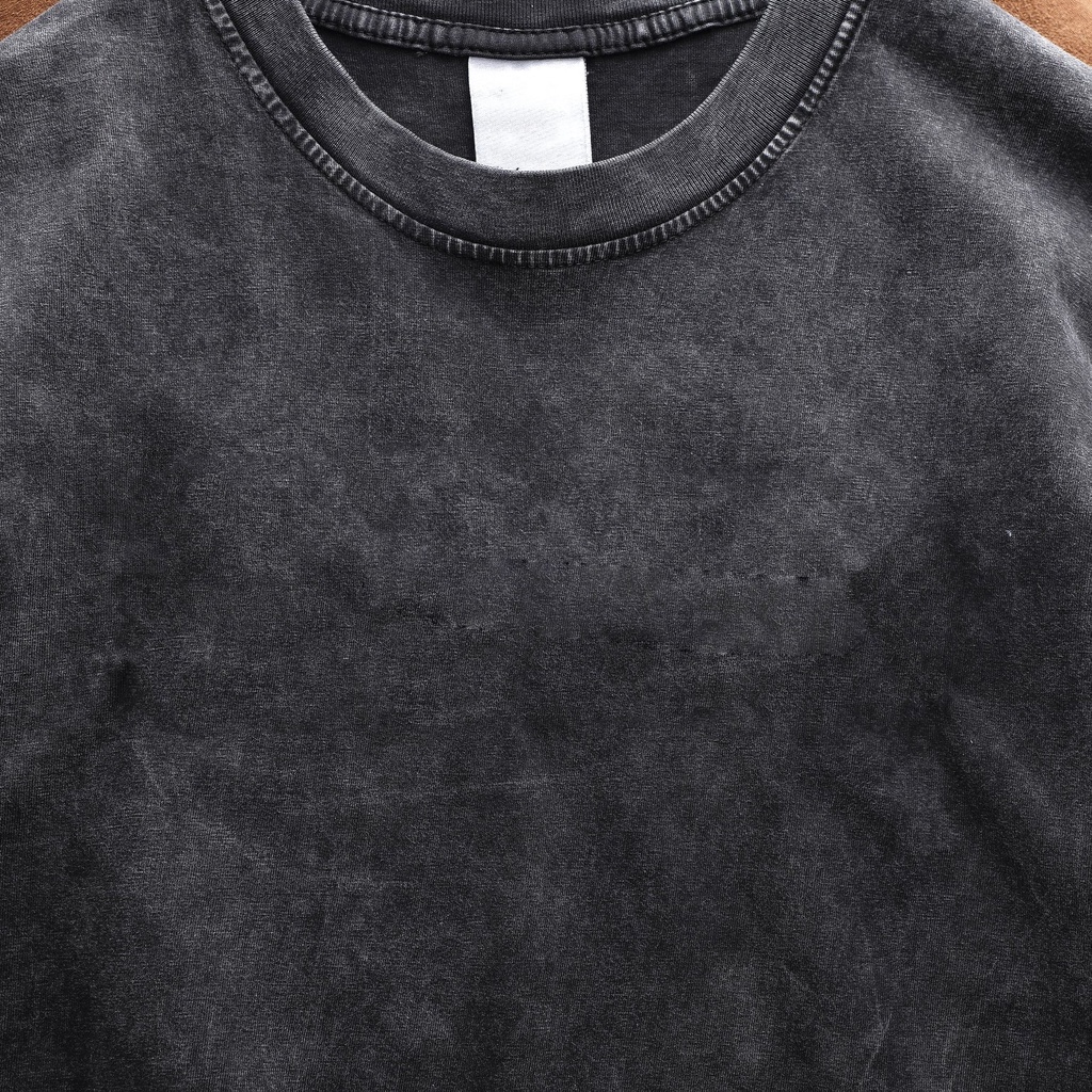 Áo thun tay lỡ nam nữ wash acid , Vải Cotton Form Oversize - SELECTED.STORE