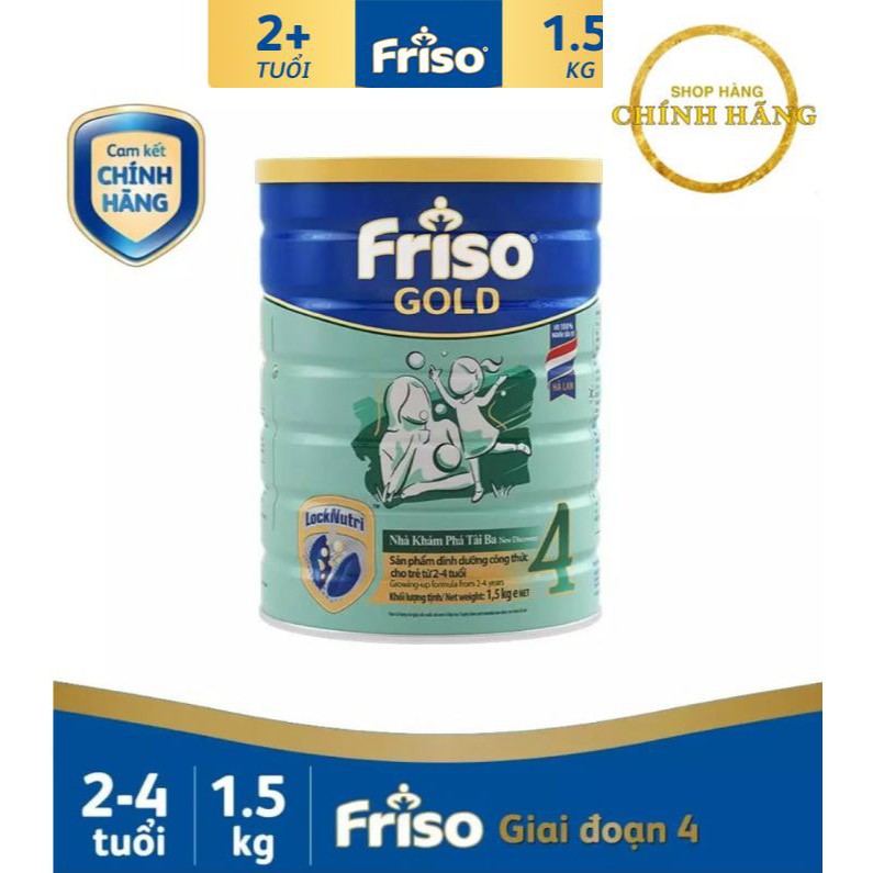 [HÀNG CHÍNH HÃNG 100%]Sữa Friso Gold 4 1.5KG Date 6/ 2023