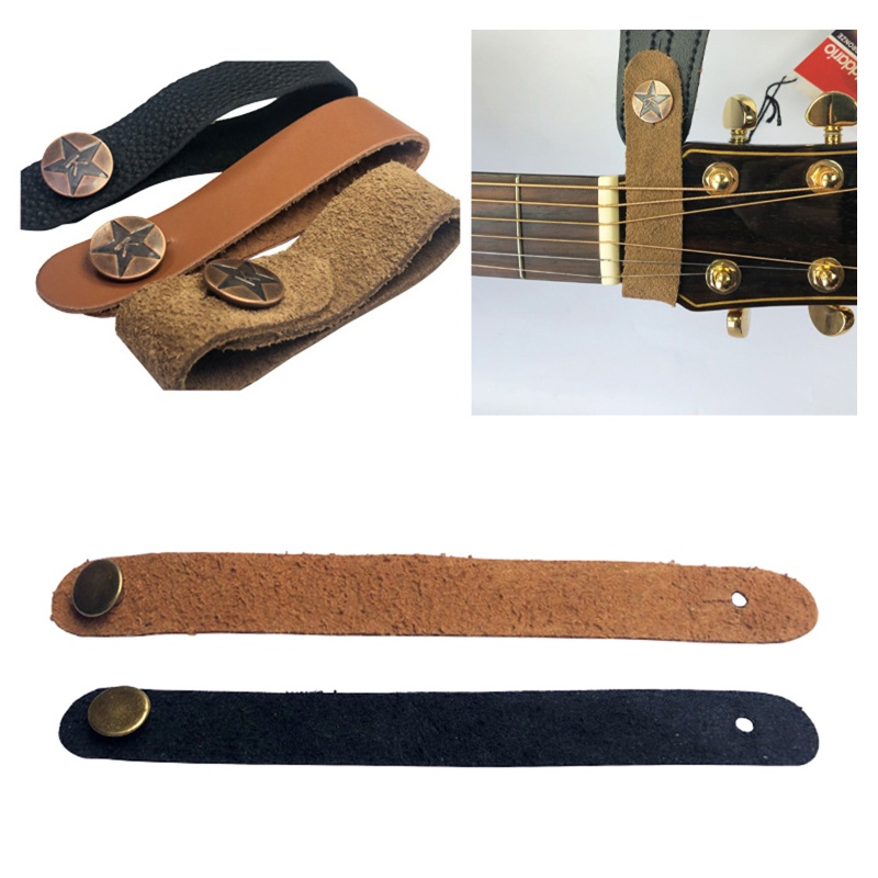 Khóa Dây Đeo Đàn Guitar Bằng Da Bền Chắc Với Chốt Cài Kim Loại Chắc Chắn