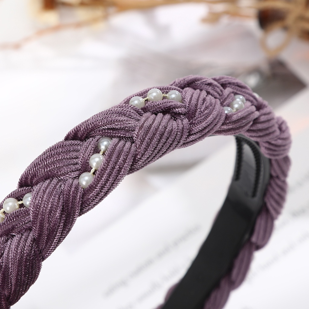 Haimeikang Phụ kiện tóc thời trang cho nữ Mũ cài tóc bện ngọc trai