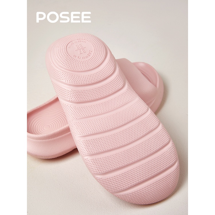 Dép bánh mì POSEE Air PS5818W 100g EVA dày siêu nhẹ chống trượt thời trang đi trong nhà cao cấp dành cho nam và nữ