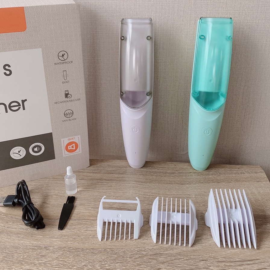 Tông Đơ Cắt Tóc Cho Bé Misuta Hút Tóc Tự Động, Hoạt Động Êm Ái, An ToàN